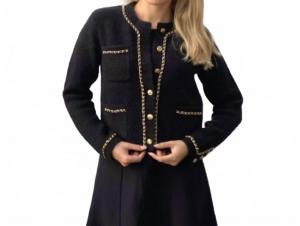 Каролин вязаный жакет черный Esteem Couture