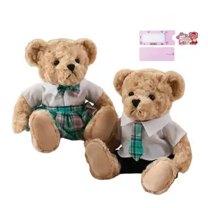 Милый плюшевый мишка в стиле preppy с функцией переодевания, высота 25 см AOLETU