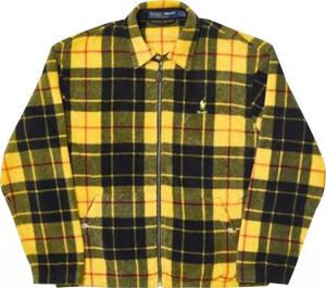 Куртка Palace x Ralph Lauren Polar Fleece Harrington Jacket 'Yellow Plaid', желтый