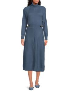 Платье-миди из шерсти Becky с воротником-стойкой Derek Lam 10 Crosby, цвет Slate