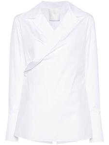 Givenchy поплиновая рубашка с запахом, белый