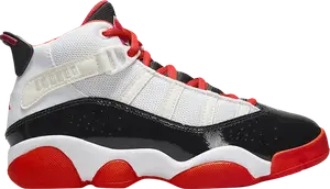 Кроссовки Jordan 6 Rings PS White Black Team Orange, белый