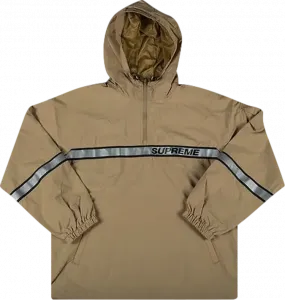 Пуловер Supreme Reflective Taping Hooded Pullover 'Tan', загар