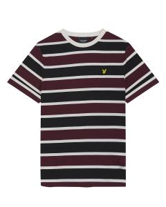 Полосатая футболка красного цвета Lyle & Scott, бургундия