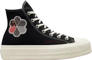Кроссовки Converse Wmns Chuck Taylor All Star Lift Platform High Crafted Patchwork, черный