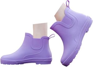 Женские резиновые сапоги челси с эластичной вставкой Jyswoshoe, пурпурный