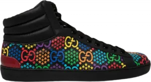 Кроссовки Gucci Ace GG Supreme High Psychedelic - Black, черный