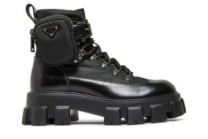 Ботинки Prada Monolith Boot Brushed Rois Black, черный
