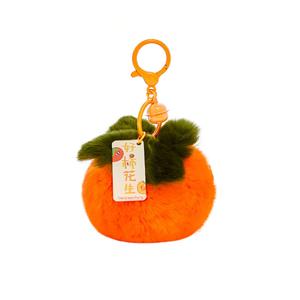 The Green Party Милый розовый плюшевый кулон в виде сердечка-персика с куклой, высота 8-10 см