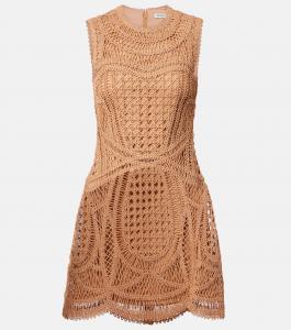 Мини-платье Coen из смесовой рафии Simkhai, Straw