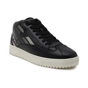 Кожаные кроссовки Emporio Armani, черный