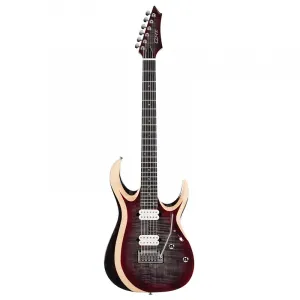Электрогитара Cort X700DUALITYII-LVB с верхней дека из клена с фактурой пламени, 3-слойная шея из клена и панга-панга, 6 струн, с чехлом