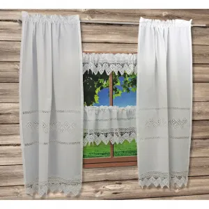 Поперечная шторка BALDO с продеванием на штангу, 1 шт. Hossner - Art Of Home Deco, белый