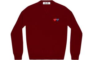 CDG Play Свитер мужской бордовый