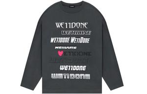 Футболка из хлопка с принтом логотипа WE11DONE, серая