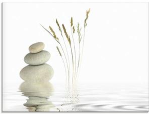 Стеклянная картина Artland Zen Friede, 60x45x2 см, белый