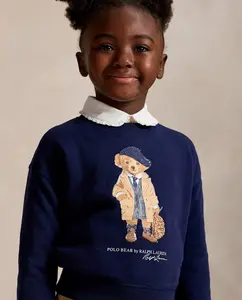 Детский флис с Поло Медведем Polo Ralph Lauren, темно-синий
