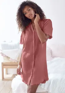 Ночная рубашка S.Oliver из тканого муслина, красный