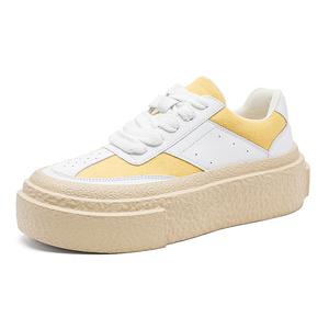 V05 Дышащие амортизирующие низкие скейтерские кроссовки для увеличения роста унисекс желтые мужские, цвет Yellow Men's