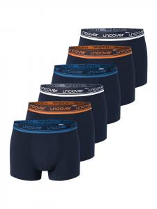 UNCOVER BY SCHIESSER Ретро шорты/брюки из хлопка темно-синего цвета