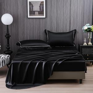 YOUR MOON Комплект постельного белья YOUR MOON из 100% шелка тутового дерева 25 момме ультрамягкий Black