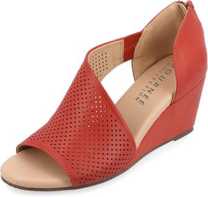 Женские сандалии на танкетке Journee Women's Comfort Foam Aretha Journee Collection, Rust