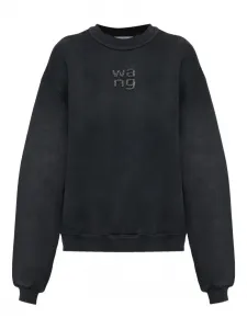 Свитер с украшением в виде логотипа Alexander Wang, серый