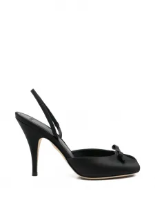 Босоножки с ремешком на пятке и украшением в виде банта 3Juin, черный