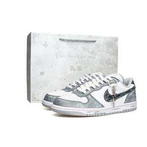 Nike Кроссовки Big Vassell Abrasion Resistant Height Increasing Low top Skateboard Men's White Gray