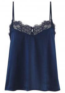 Пижамная рубашка LASCANA, темно-синий