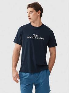Хлопчатобумажная приталенная футболка с логотипом Rodd & Gunn, цвет Midnight