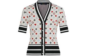 Кардиган женский Louis Vuitton, белый / черный