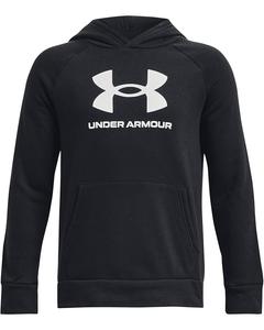 Худи Under Armour Kids Rival Fleece Big Logo Hoodie, цвет Black/White 1