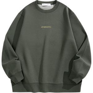 PEACEBIRD MEN Свитшот мужской зимний Moss Green 1 Crew Neck Moderate