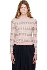 Жаккардовый пуловер Open Yy, розовый