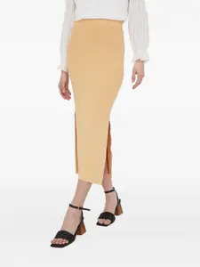 Юбка миди в рубчик Drykorn, желтый