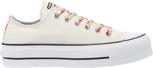 Кроссовки Converse Wmns Chuck Taylor All Star Platform Low Floral Print - Egret, кремовый