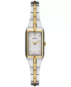 Женские двухцветные часы-браслет из нержавеющей стали Essentials 15 мм Seiko, белый