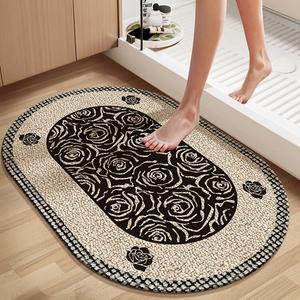 Dajiang Ковер 50х80 см из искусственного кашемира для ванной/туалета, влаговпитывающий, нескользящий, быстросохнущий, Luxury Versio, розовый