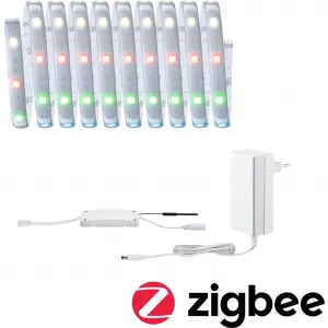 Светодиодная лента MaxLED 250 Базовый набор Smart Home Zigbee IP44 15W 600 600 лм 1 шт., 3 м, RGBW, с покрытием Paulmann, серебристый