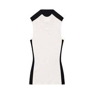 Топ Courrèges Contrast Frame Rib Knit Top Blanc/Black, белый