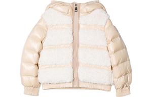 Детская утепленная куртка Moncler, экрю