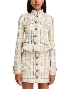 Пиджак с баской Burberry, коричневый/бежевый