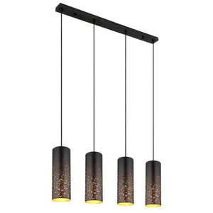 Подвесной светильник CROCKY E27 1 шт. Подвесная лампа/люстра/для столовой/гостиной/обеденного стола Globo Lighting, черный