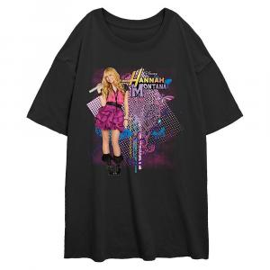 Большая футболка с рисунком для детей Disney's Hannah Montana Poster, черный