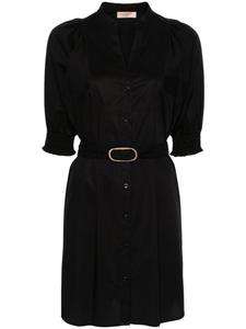 TWINSET поплиновое платье-рубашка с поясом, черный