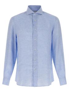 Льняная рубашка Brunello Cucinelli, голубой