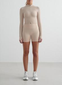 AIM'N Женские шорты для йоги мини бесшовные светло-бежевые