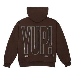 Толстовка yup! hoodie 'brown' Travis Scott, коричневый