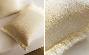 Чехол на подушку с бахромой 40x60 cm Zara Home, экрю
